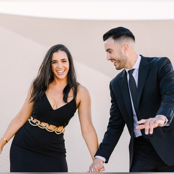 Meshki Gold Chain Maxi Dress - Black, Formal - Picture 4 of 4